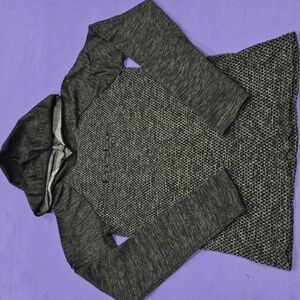 Bebe Sport Logo Black/Space Dyed Sweatshirt - XS.